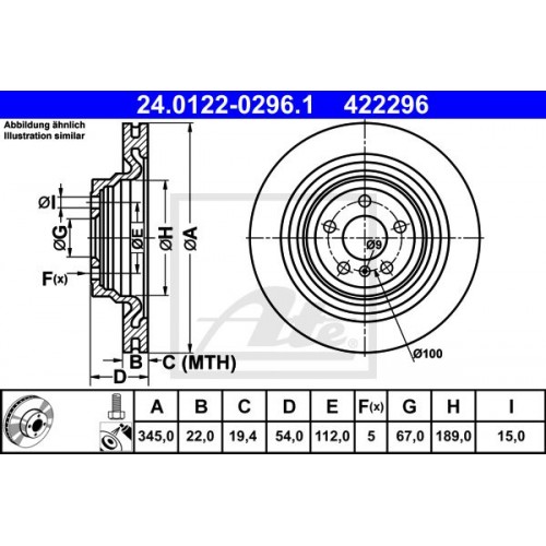 Δισκόπλακες MERCEDES GL CLASS 2013 - 2015 ( X166 ) ATE 24 Δισκόπλακες MERCEDES GL CLASS 2013 - 2015 ( X166 ) ATE 24