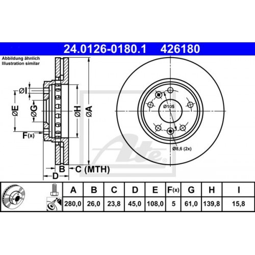 Δισκόπλακες MERCEDES CITAN 2013 - ( W415 ) ATE 24 Δισκόπλακες MERCEDES CITAN 2013 - ( W415 ) ATE 24