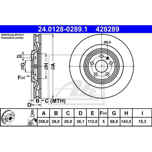 Δισκόπλακες PORSCHE MACAN 2014 - ATE 24 Δισκόπλακες PORSCHE MACAN 2014 - ATE 24