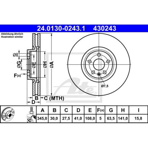 Δισκόπλακες VOLVO XC90 2014 - ATE 24 Δισκόπλακες VOLVO XC90 2014 - ATE 24