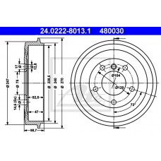 Ταμπούρο BMW 3 Series 1990 - 1995 ( E36 ) ATE 24.0222-8013.1