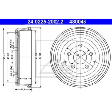 Ταμπούρο VW TRANSPORTER 1979 - 1991 ( T3 ) ATE 24.0225-2002.2