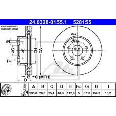 Δισκόπλακες MERCEDES C CLASS 2007 - 2011 ( W204 ) ATE 24