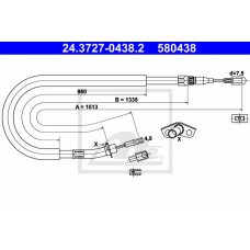Ντίζες Χειροφρένου MERCEDES SPRINTER 1995 - 2000 ( 901 ) ( 902 ) ( 903 ) ATE 24.3727-0438.2