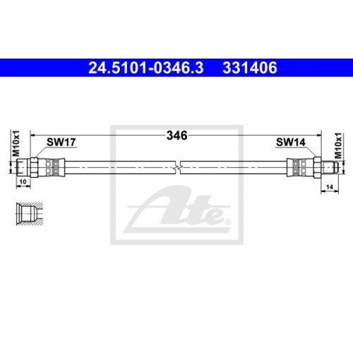 Μαρκούτσια Φρενων MERCEDES E CLASS 1985 - 1993 ( W124 ) ATE 24 Μαρκούτσια Φρενων MERCEDES E CLASS 1985 - 1993 ( W124 ) ATE 24