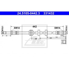 Μαρκούτσια Φρενων VW GOLF 1992 - 1998 ( Mk3 ) ATE 24