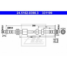 Μαρκούτσια Φρενων FORD MONDEO 2007 - 2011 ( Mk4a ) ATE 24.5162-0390.3