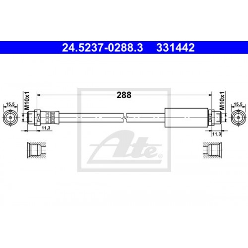 Μαρκούτσια Φρενων AUDI 80 1986 - 1991 ( 89 ) ( 89Q ) ( 8A ) ( B3 ) ATE 24 Μαρκούτσια Φρενων AUDI 80 1986 - 1991 ( 89 ) ( 89Q ) ( 8A ) ( B3 ) ATE 24