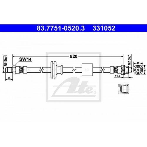 Μαρκούτσια Φρενων BMW X3 2004 - 2007 ( Ε83 ) ATE 83.7751-0520.3