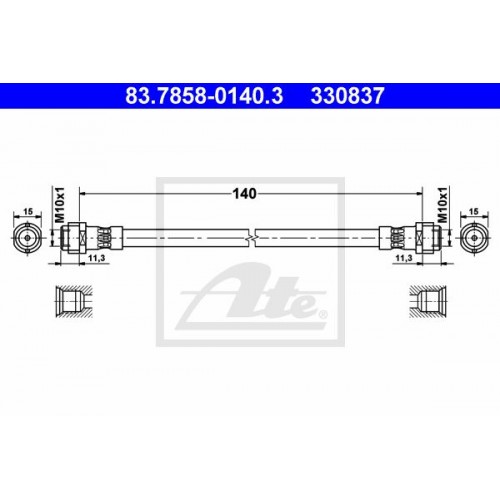 Μαρκούτσια Φρενων VW NEW BEETLE 2005 - 2011 ( 9C1 ) ATE 83.7858-0140.3