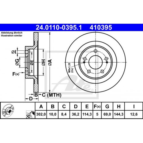 Δισκόπλακες MITSUBISHI OUTLANDER 2011 - 2013 ATE 24