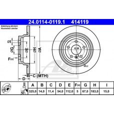 Δισκόπλακες MERCEDES M-CLASS 2012 - ( W166 ) ATE 24