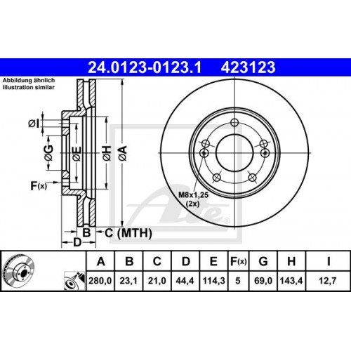 Δισκόπλακες HYUNDAI i30 2012 - 2014 ATE 24