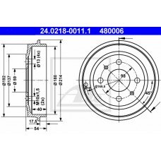 Ταμπούρο FORD KA 2008 - 2016 ( RU8 ) ATE 24.0218-0011.1