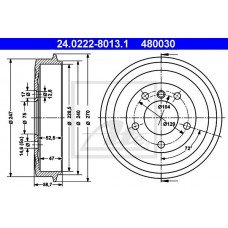 Ταμπούρο BMW 3 Series 1990 - 1995 ( E36 ) ATE 24.0222-8013.1