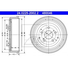 Ταμπούρο VW TRANSPORTER 1979 - 1991 ( T3 ) ATE 24.0225-2002.2