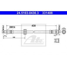 Μαρκούτσια Φρενων BMW Z3 1996 - 2003 ( E36/8 ) ATE 24.5103-0430.3