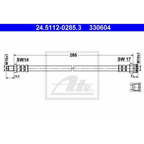 Μαρκούτσια Φρενων SMART FORTWO 2007 - 2012 ( 451 ) ATE 24.5112-0285.3