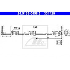 Μαρκούτσια Φρενων BMW 3 Series 2003 - 2005 ( E46 F/L ) ATE 24.5169-0458.3