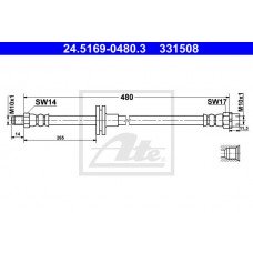 Μαρκούτσια Φρενων BMW X5 2000 - 2004 ( Ε53 ) ATE 24.5169-0480.3