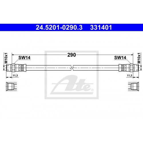 Μαρκούτσια Φρενων BMW 3 Series 1975 - 1982 ( E21 ) ATE 24.5201-0290.3 Μαρκούτσια Φρενων BMW 3 Series 1975 - 1982 ( E21 ) ATE 24.5201-0290.3