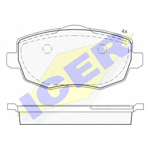 Τακάκια Σετ LANCIA YPSILON 2003 - 2006 ( 843 ) AVA QUALITY COOLING BPI159247 Τακάκια Σετ LANCIA YPSILON 2003 - 2006 ( 843 ) AVA QUALITY COOLING BPI159247