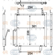 Ψυγείο A/C (Εξωτερικό) SUZUKI ALTO 2002 - 2008 ( RF ) BEHR HELLA SERVICE 8