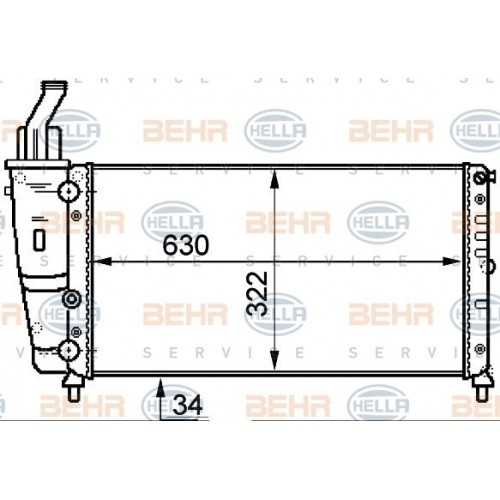 Ψυγείο Νερού FIAT PUNTO 1994 - 1999 ( 176 ) BEHR 037906370