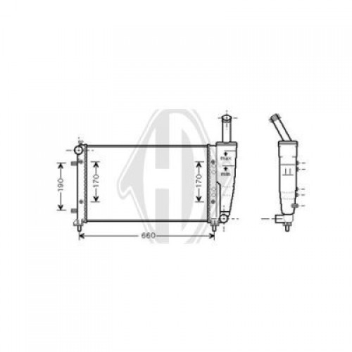 Ψυγείο Νερού FIAT PUNTO 2003 - 2011 ( 188 ) BEHR 038906355