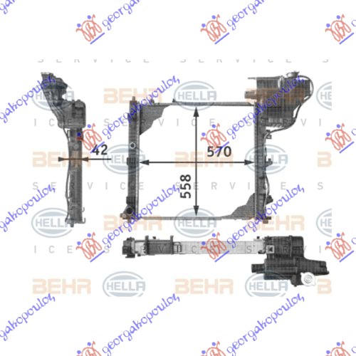 Ψυγείο Νερού MERCEDES VITO 1996 - 2003 ( W638 ) BEHR 011206365