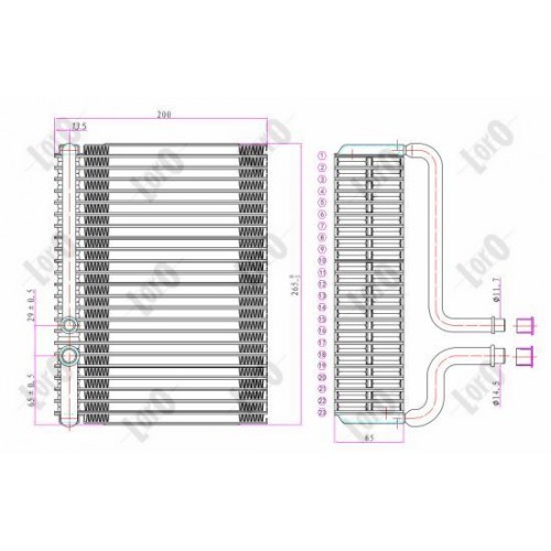 Ψυγείο A/C (Εξωτερικό) PEUGEOT 206 2000 - 2008 ( CC ) BEHR 6444C6