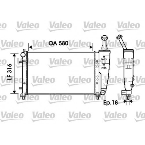 Ψυγείο Νερού LANCIA YPSILON 2006 - 2012 ( 843 ) BEHR 019706305