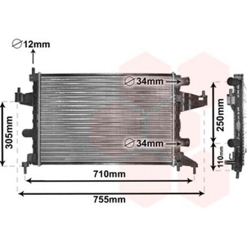 Ψυγείο Νερού OPEL COMBO 2004 - 2010 BEHR 028606305