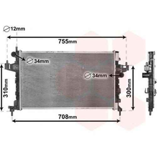 Ψυγείο Νερού OPEL COMBO 2000 - 2004 BEHR 028606360