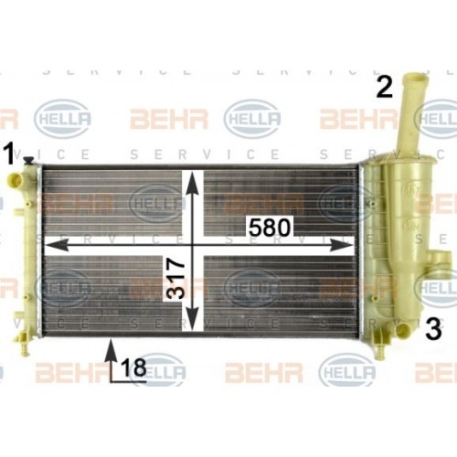 Ψυγείο Νερού FIAT PUNTO 2003 - 2011 ( 188 ) BEHR 038906305