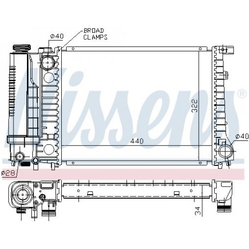 Ψυγείο Νερού BMW 3 Series 1990 - 1995 ( E36 ) BEHR 059206305