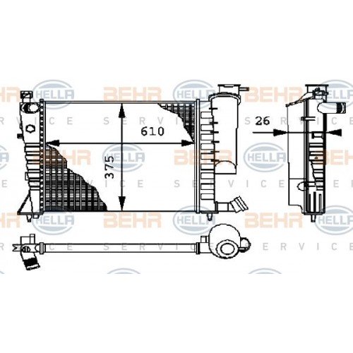 Ψυγείο Νερού PEUGEOT 306 1993 - 1996 ( N3 ) BEHR 083606335