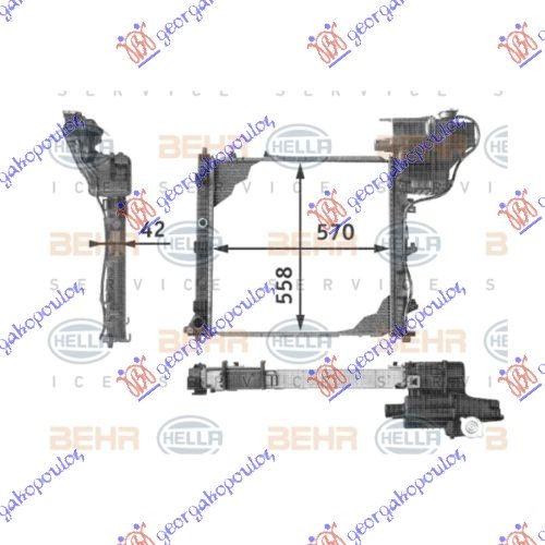 Ψυγείο Νερού MERCEDES VITO 1996 - 2003 ( W638 ) BEHR 011206365 Ψυγείο Νερού MERCEDES VITO 1996 - 2003 ( W638 ) BEHR 011206365