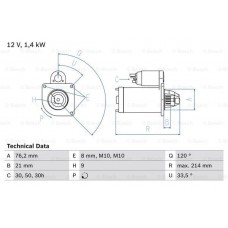 Μίζα BMW X3 2004 - 2007 ( Ε83 ) BOSCH 0 986 017 110