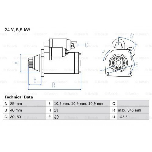 Μίζα NISSAN SUNNY 1991 - 1995 ( N14 ) BOSCH 0