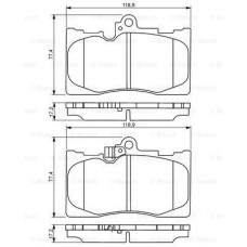 Τακάκια Σετ LEXUS GS 2005 - 2007 ( S190 ) BOSCH 0 986 494 252