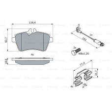 Τακάκια Σετ MERCEDES A CLASS 2004 - 2008 ( W169 ) BOSCH 0 986 494 290