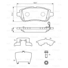 Τακάκια Σετ MAZDA 2 2007 - 2010 ( DE ) BOSCH 0 986 494 320