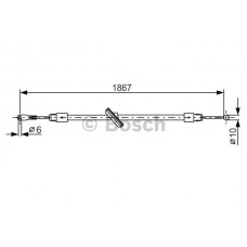 Ντίζες Χειροφρένου MERCEDES SPRINTER 2006 - 2013 ( 906 ) BOSCH 1 987 482 028
