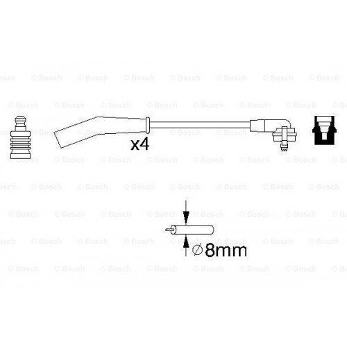 Μπουζοκαλώδιο / Εξαρτήματα Σύνδεσης FORD SIERRA 1987 - 1990 ( Mk2a ) BOSCH 0 986 356 829