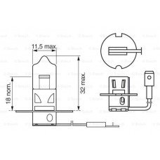 Λυχνία προβολέα MERCEDES E CLASS 1985 - 1993 ( W124 ) BOSCH 1 987 302 031