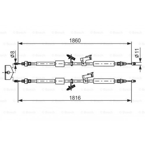 Ντίζες Χειροφρένου FORD FOCUS 2004 - 2008 (MK2A) BOSCH 1 987 482 189 Ντίζες Χειροφρένου FORD FOCUS 2004 - 2008 (MK2A) BOSCH 1 987 482 189