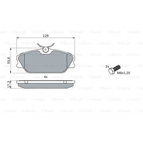 Τακάκια Σετ RENAULT CLIO 2001 - 2005 BOSCH 0 986 424 533