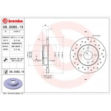 Δισκόπλακες FIAT MAREA 1996 - 2002 ( 185 ) BREMBO 08.5085.1X