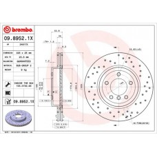 Δισκόπλακες BMW Z4 2003 - 2005 ( E85 ) BREMBO 09.8952.1X